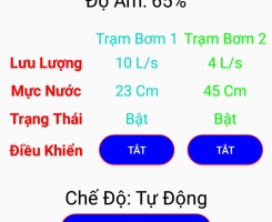 Mô Hình Trạm Bơm Nước Ứng Dụng IOT Điều Khiển Qua Điện Thoai Và Tư Động